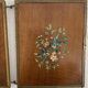 Vintage mirror 1900 barber triptych brass and wood - 29 x 70 cm