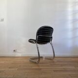 Gastone Rinaldi for Rima “Sabrina” chairs. tubular structure in chromed metal. work from the 70s. used condition. (bites, welding under one foot)