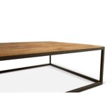 Minimalist Table in Iron and Recycled Oak