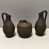 Céramiques du danois dagnæs ceramics des années 1970. avec rainures.