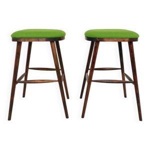 Paire de tabourets vintage - laine
