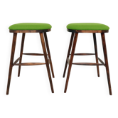 Pair of vintage stools Scandinavian style wool v