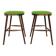 Pair of vintage stools Scandinavian style wool v