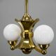 Art Deco Brass and Glass Chandelier by Gocar, 1910s, Restored