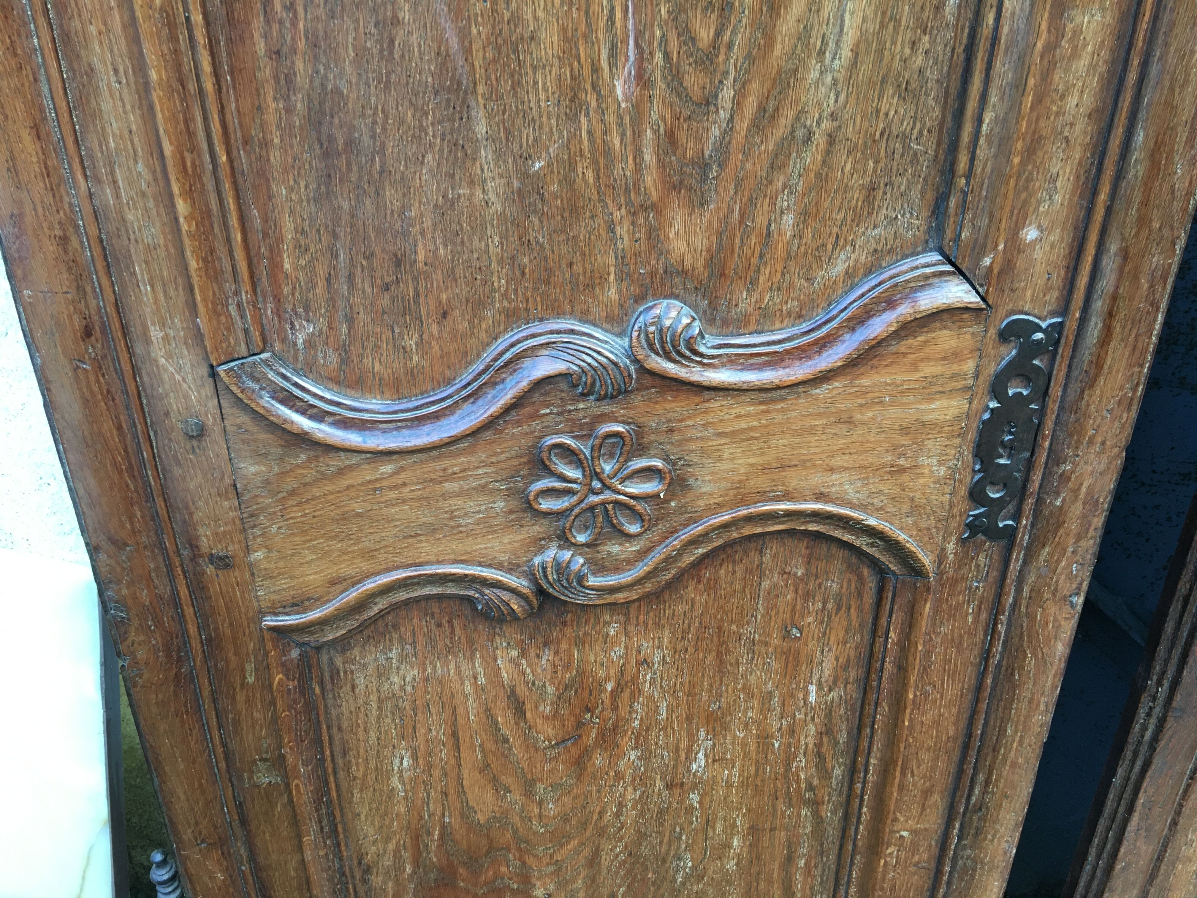 Pair of solid oak cabinet doors