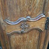 Pair of solid oak cabinet doors