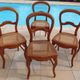 6 louis Philippe style chairs in solid wood merisier