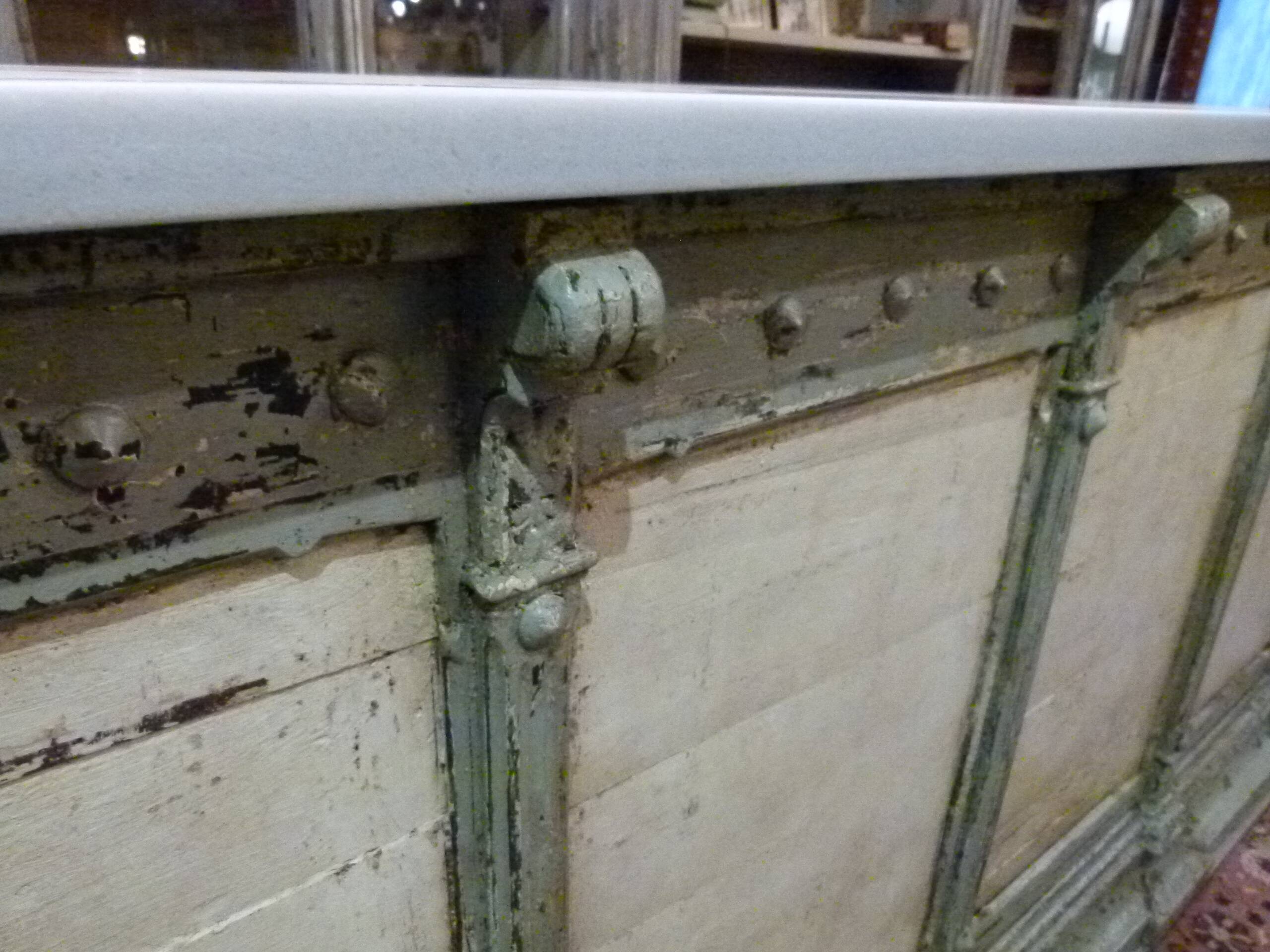 Comptoir bois paint et marbre