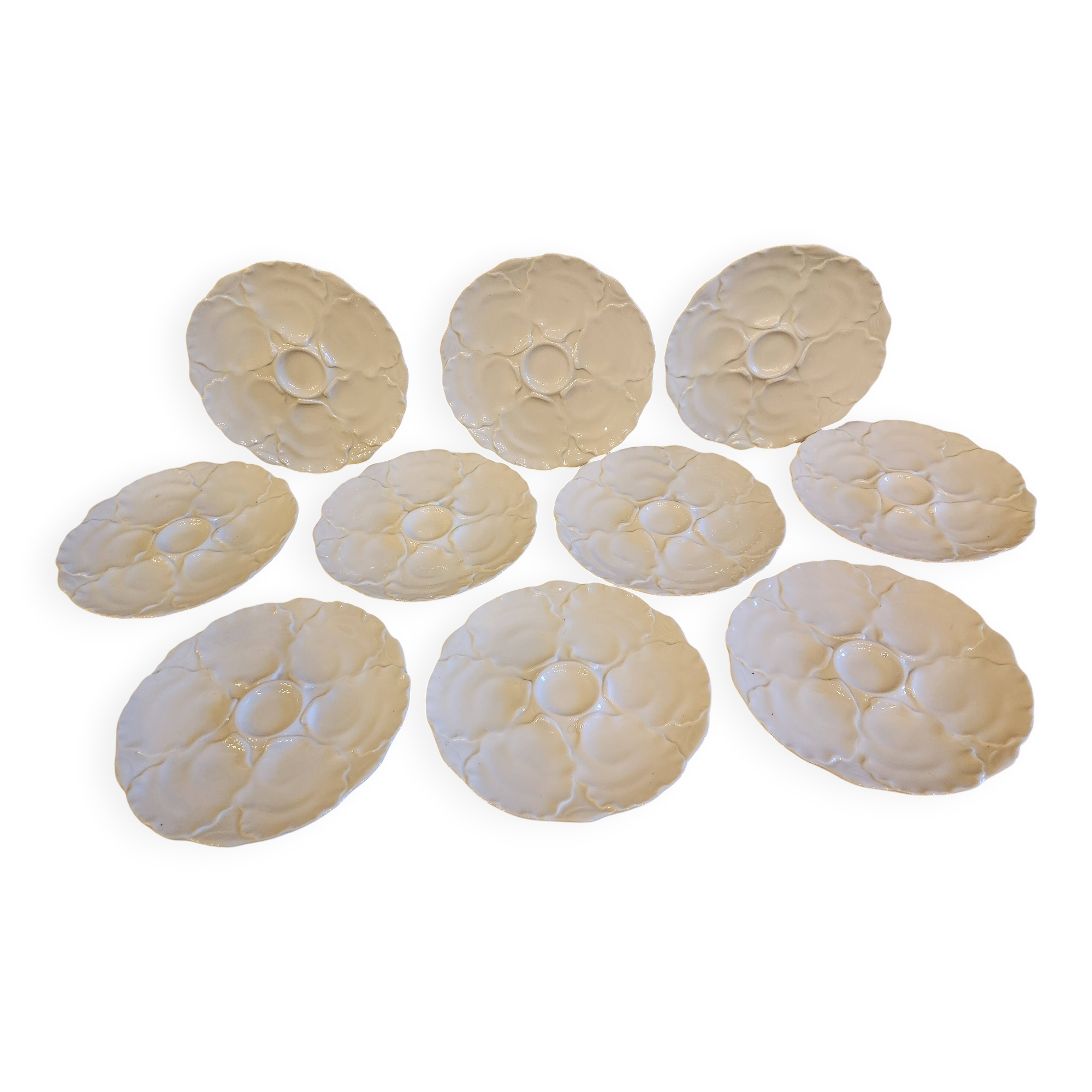 Set of 10 vintage Hutschenreuther oyster plates