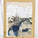 Drawing indian ink marine port table