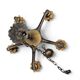 5 arms Art Deco / Art Nouveau / brass hanging lamp / Hand blown floral shades