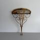 Mid-century floating wall console in wrought iron, 1950, Italy