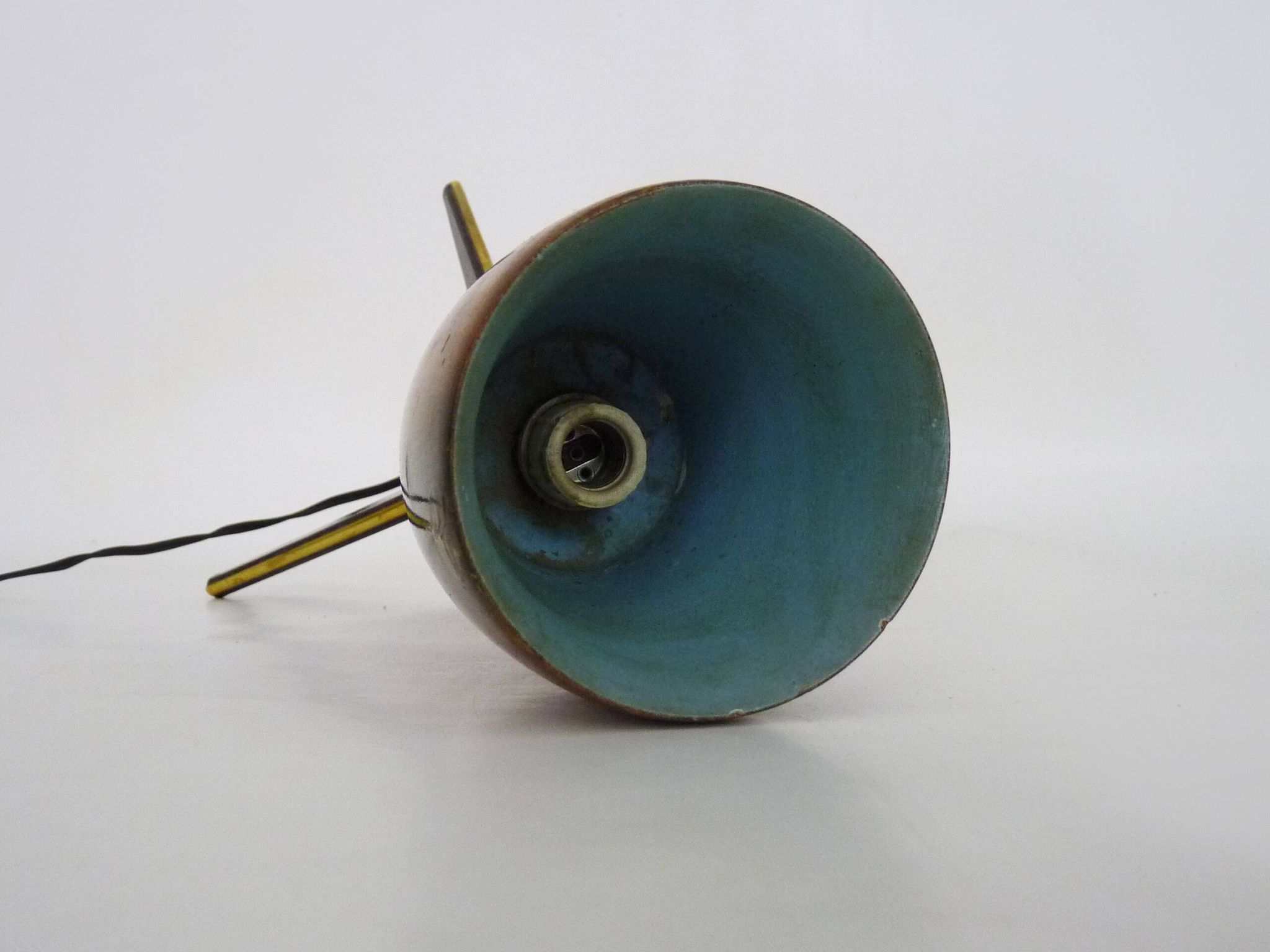 Lampe de table en bois Italie Années 70