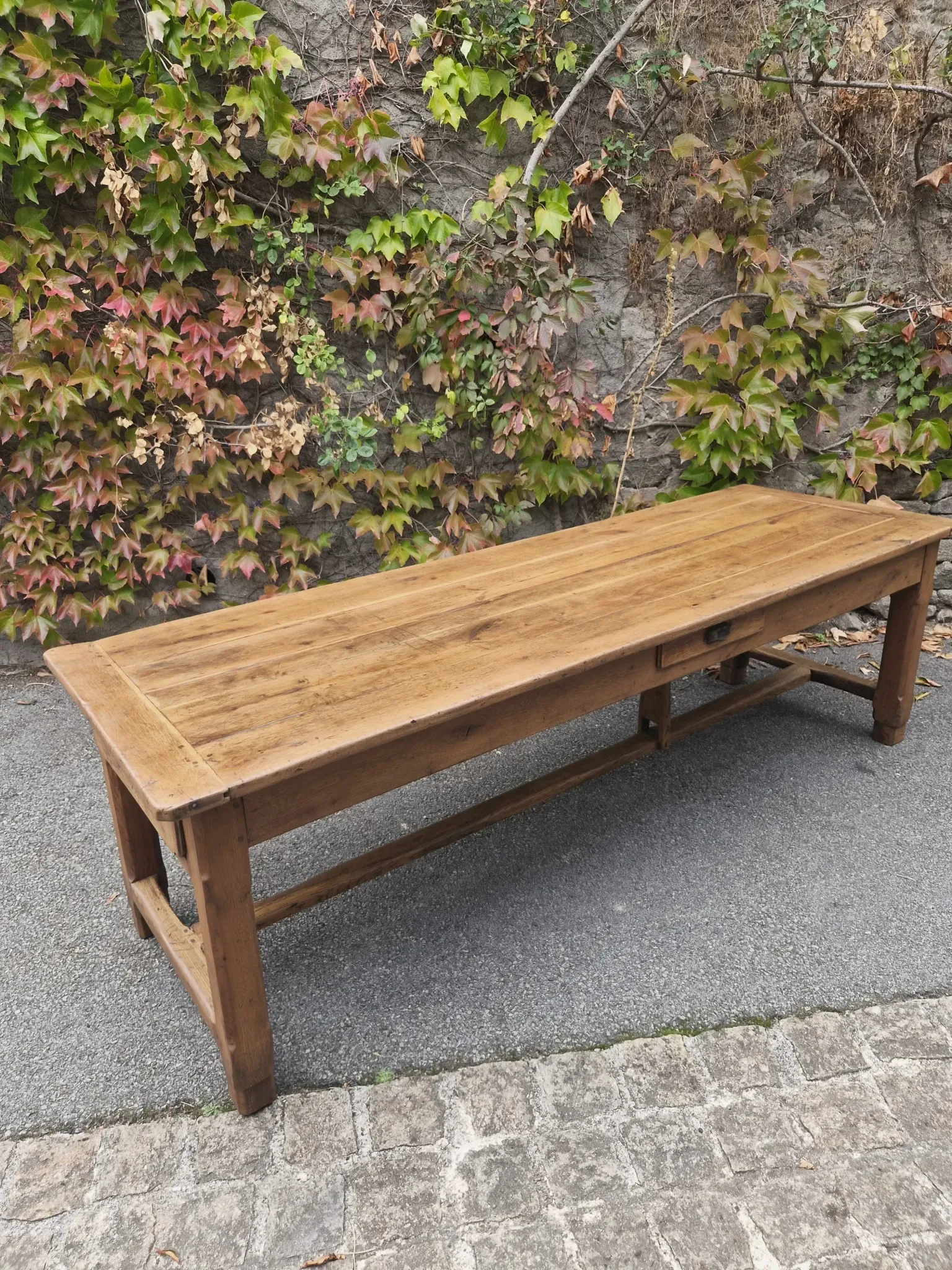 Old farmhouse table in oak, 18th century – Auvergne, France