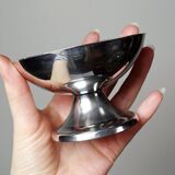 6 coupelles à dessert sur pieds en inox vintages style bistrot