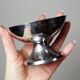 6 vintage bistro-style stainless steel dessert bowls on feet