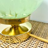Lampe verre de Clichy vert