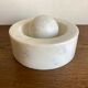 Space Age XXL ashtray in white marble, Italian design 1970.