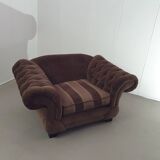 Large weighty love seat with the original matching cushions. Marked "Handmade in Holland"