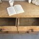 Vintage solid pine English trade counter furniture