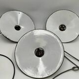 Enameled sheet metal pendant lights