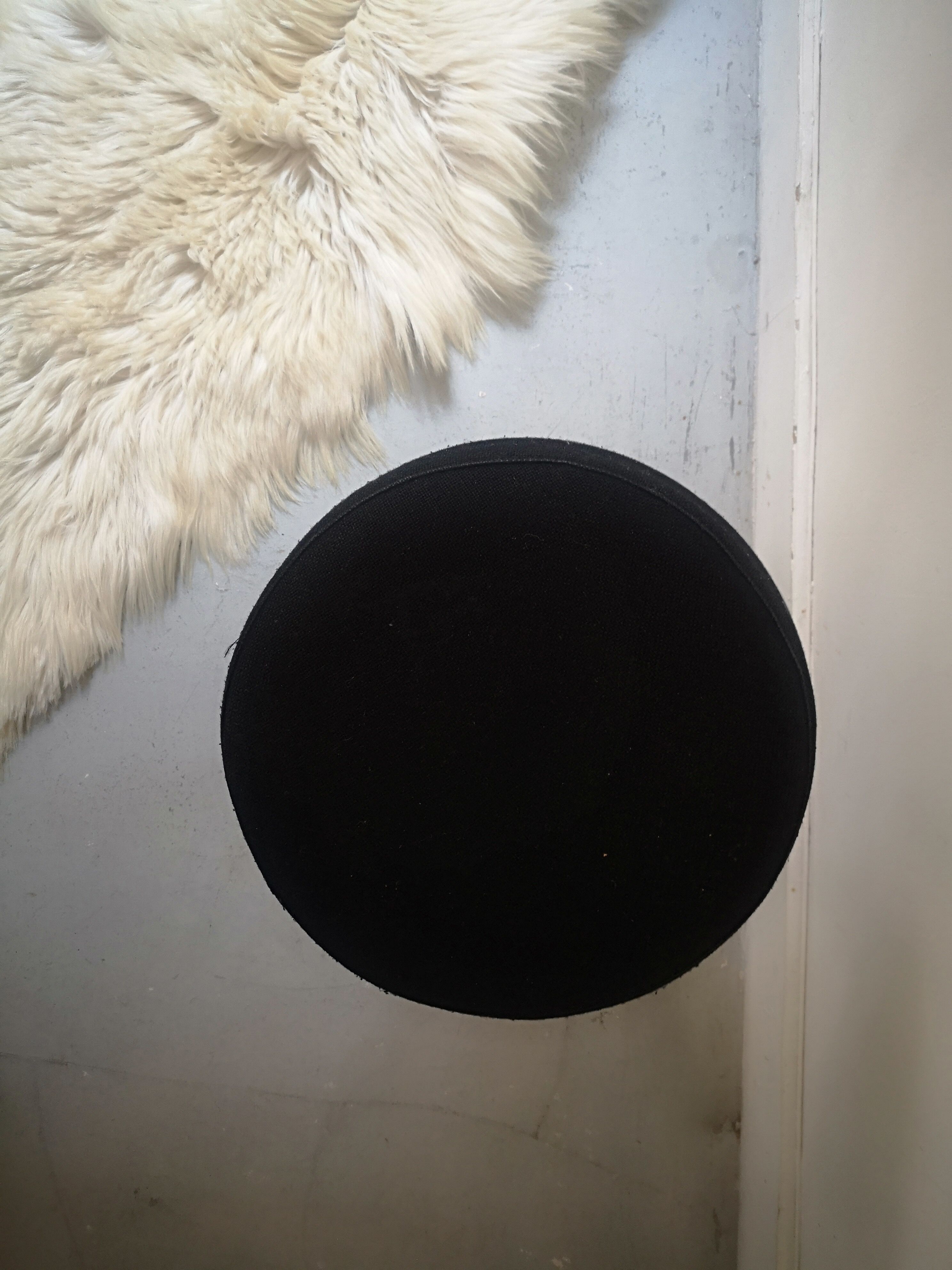 Black tulip stool cre rossi, design 1970