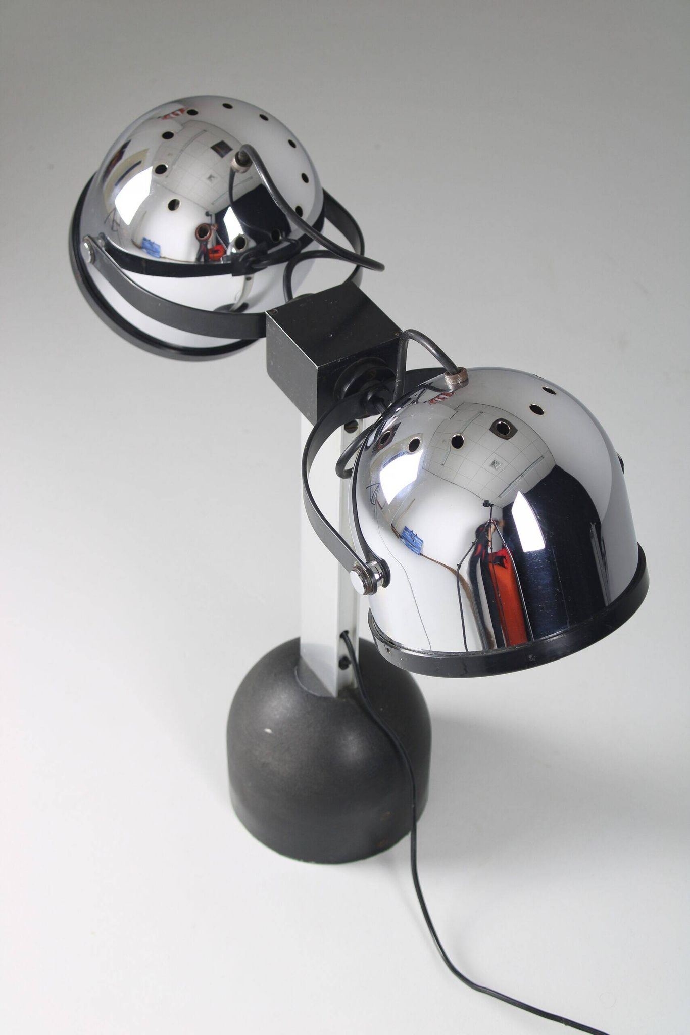 Silver Trepiù table lamp by Gae Aulenti & Livio Castiglioni for Stilnovo, 1971