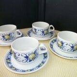 Set of 4 cups of espresso Villeroy Boch Model Cadiz Exclusivity Claquesin