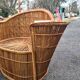 Bench rattan armchair model tablet phone 1960