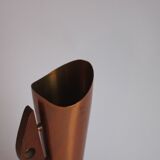 Copper and teak vase by Dahlmann, Germany 1950s