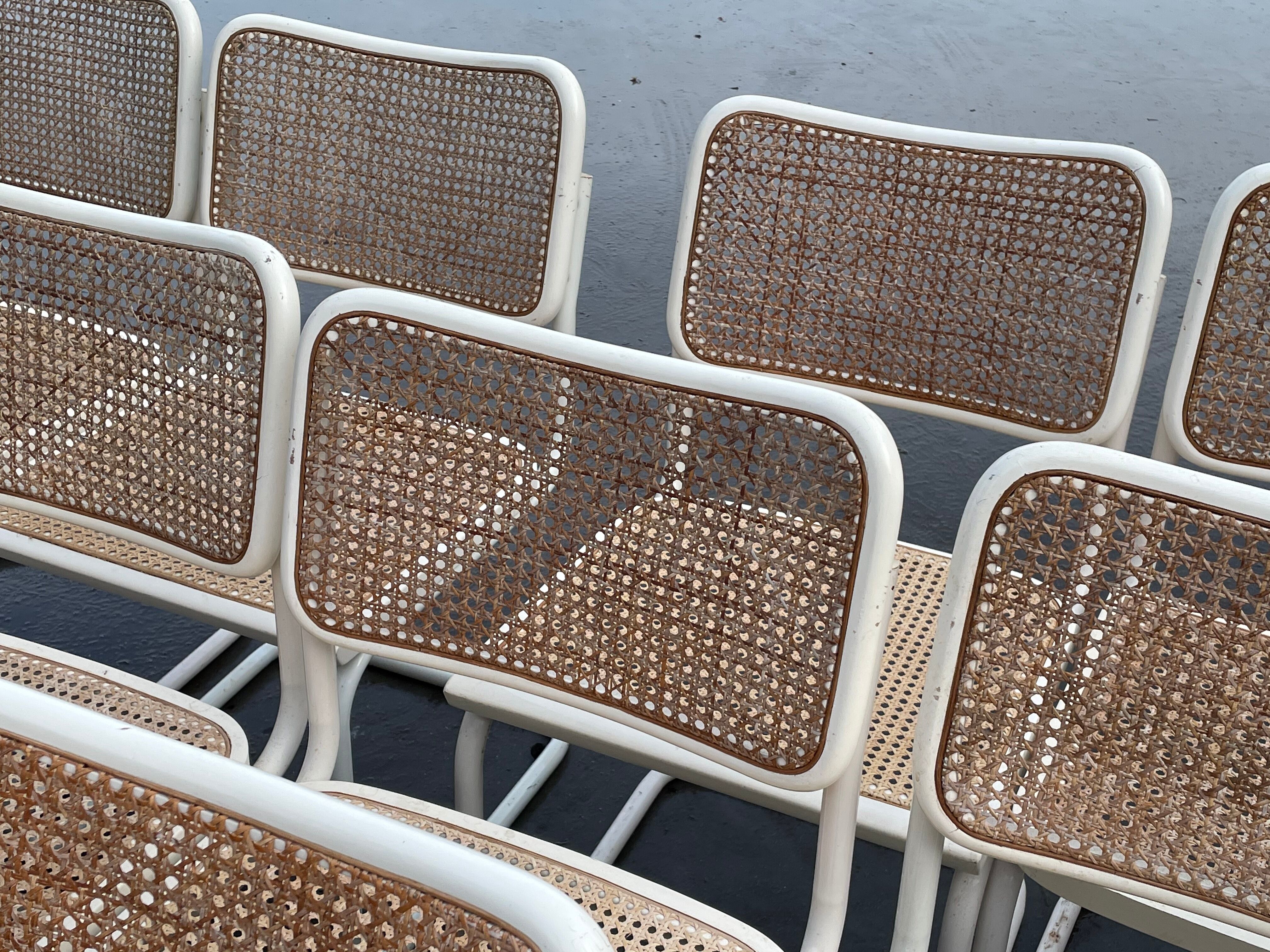 Set of 4 Cesca Model chairs by Marcel Breuer