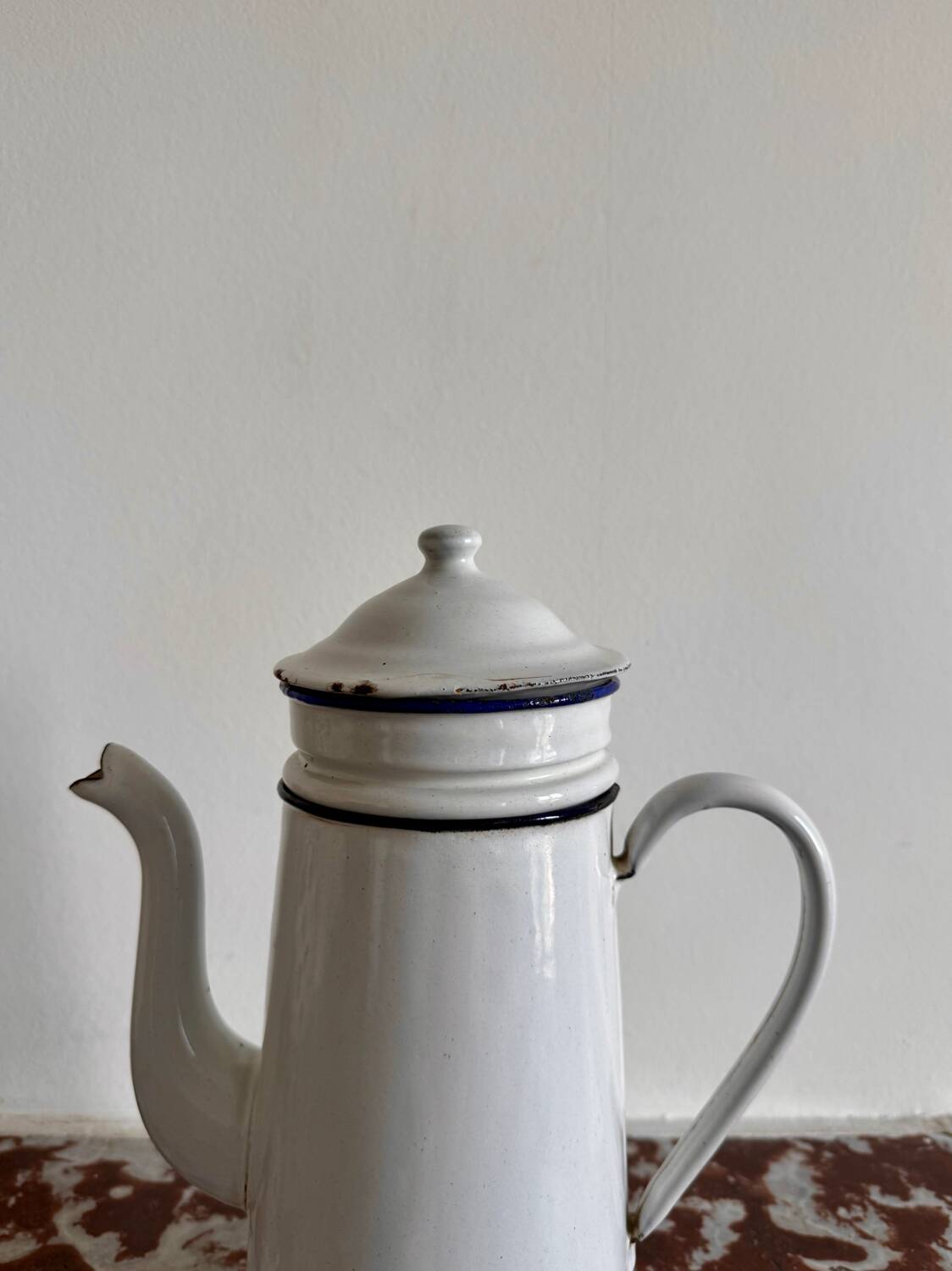 Large enameled coffee pot