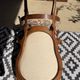 Antique Louis XV cabriolet armchair - carved wood - floral fabric