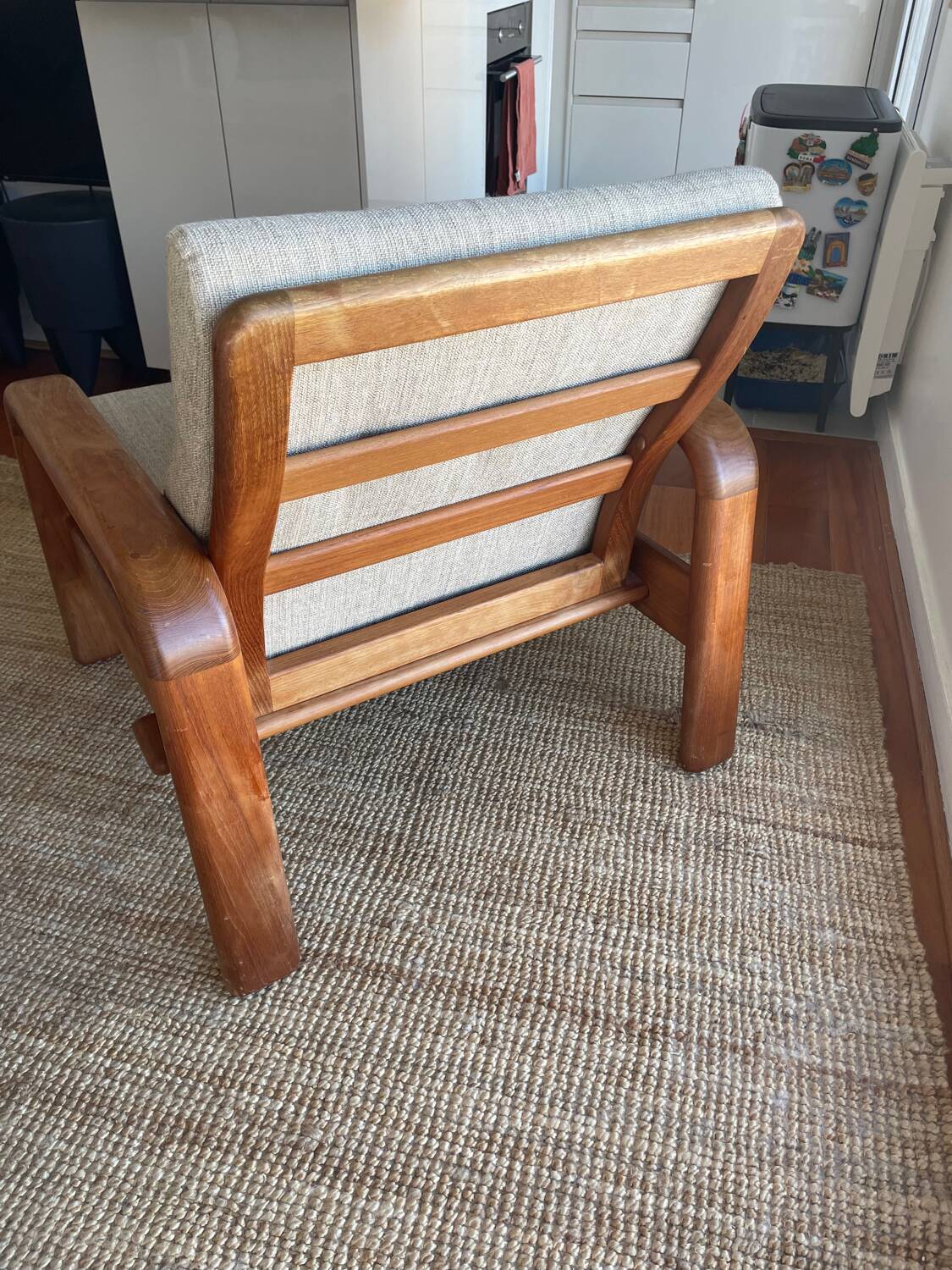 Fauteuil scandinave 60s teck