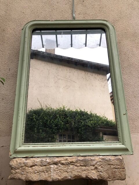 Mirror Louis Philippe patina green water