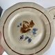 Set of 6 flat plates Sarreguemines flower pattern, first half of the 20th century.