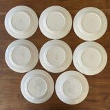 Set of 8 semi-porcelain Céranord France dinner plates, Versailles model