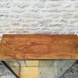 Chrome and wood metal showcase