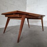 Vintage compass foot dining table