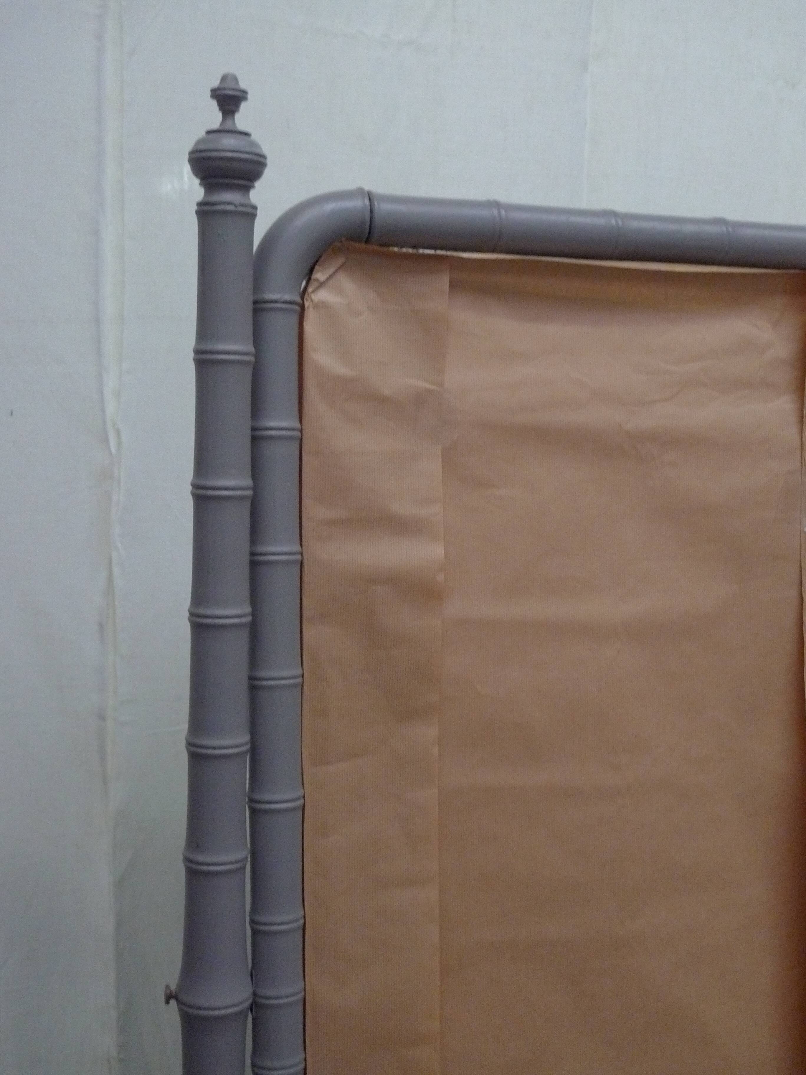 Large bamboo-style wooden cheval mirror, 19th century, Napoleonic II period.