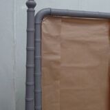 Large bamboo-style wooden cheval mirror, 19th century, Napoleonic II period.