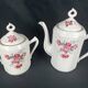 Art Deco, Porcelain jug and sugar bowl with flower decoration circa 1930