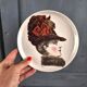 Decorative plate Porcelain of Paris – Elegant with a large hat