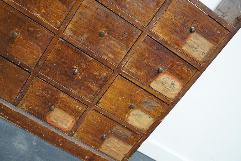 Apothecary furniture in Dutch pine 1920s