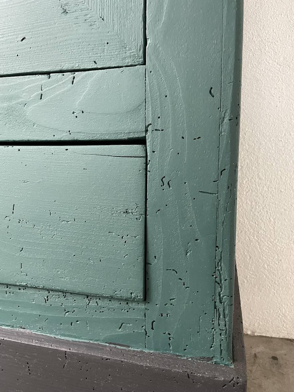 Green hosiery cabinet