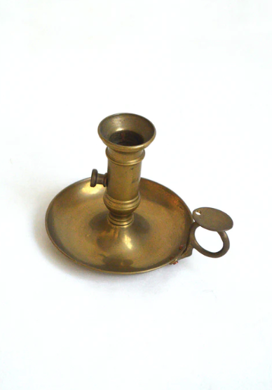 Brass cellar candle holder