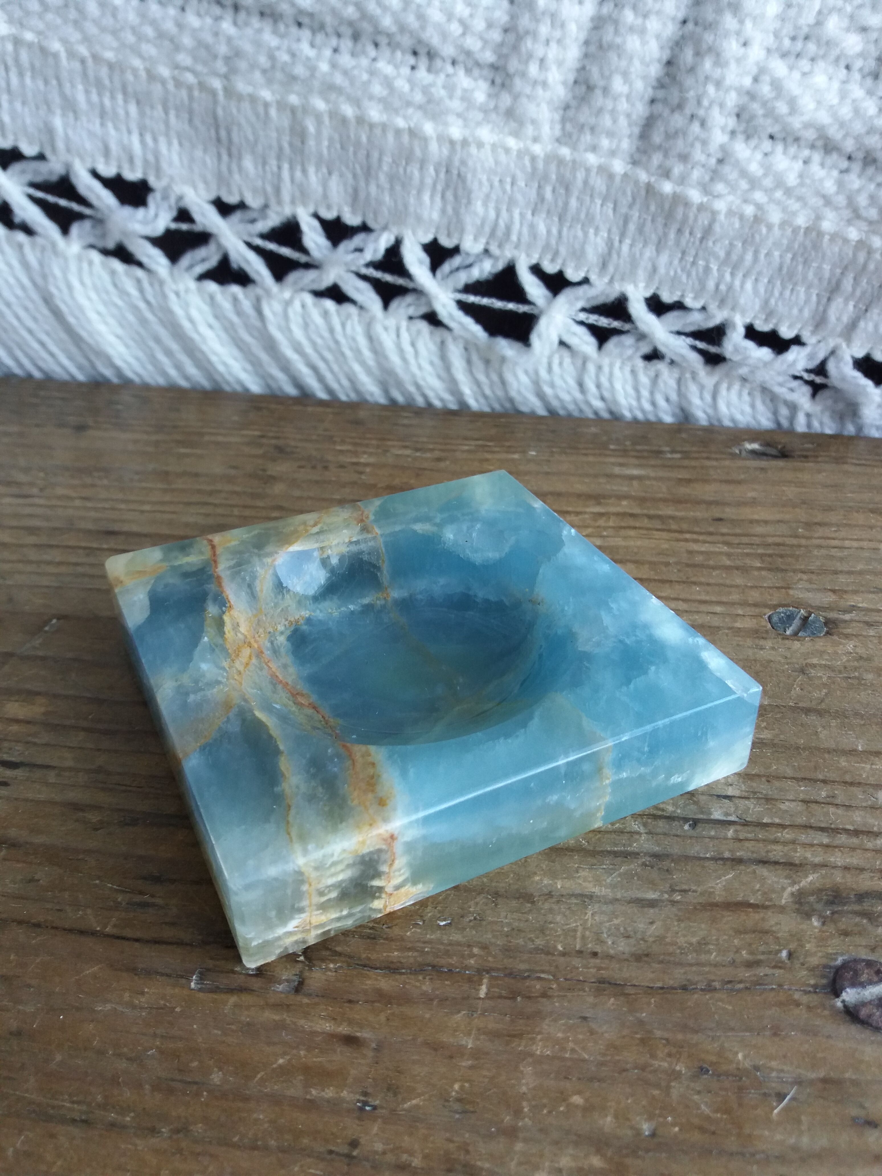 Blue onyx pocket ashtray
