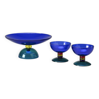 Fruit basket and its bowls by Guzzini, circa 1990