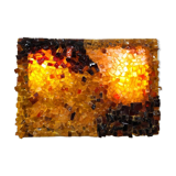 Vintage glass wall lamp 'Glowing amber'