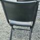 Set of 6 folding chairs, 70s design, 3 leather, 3 moleskin